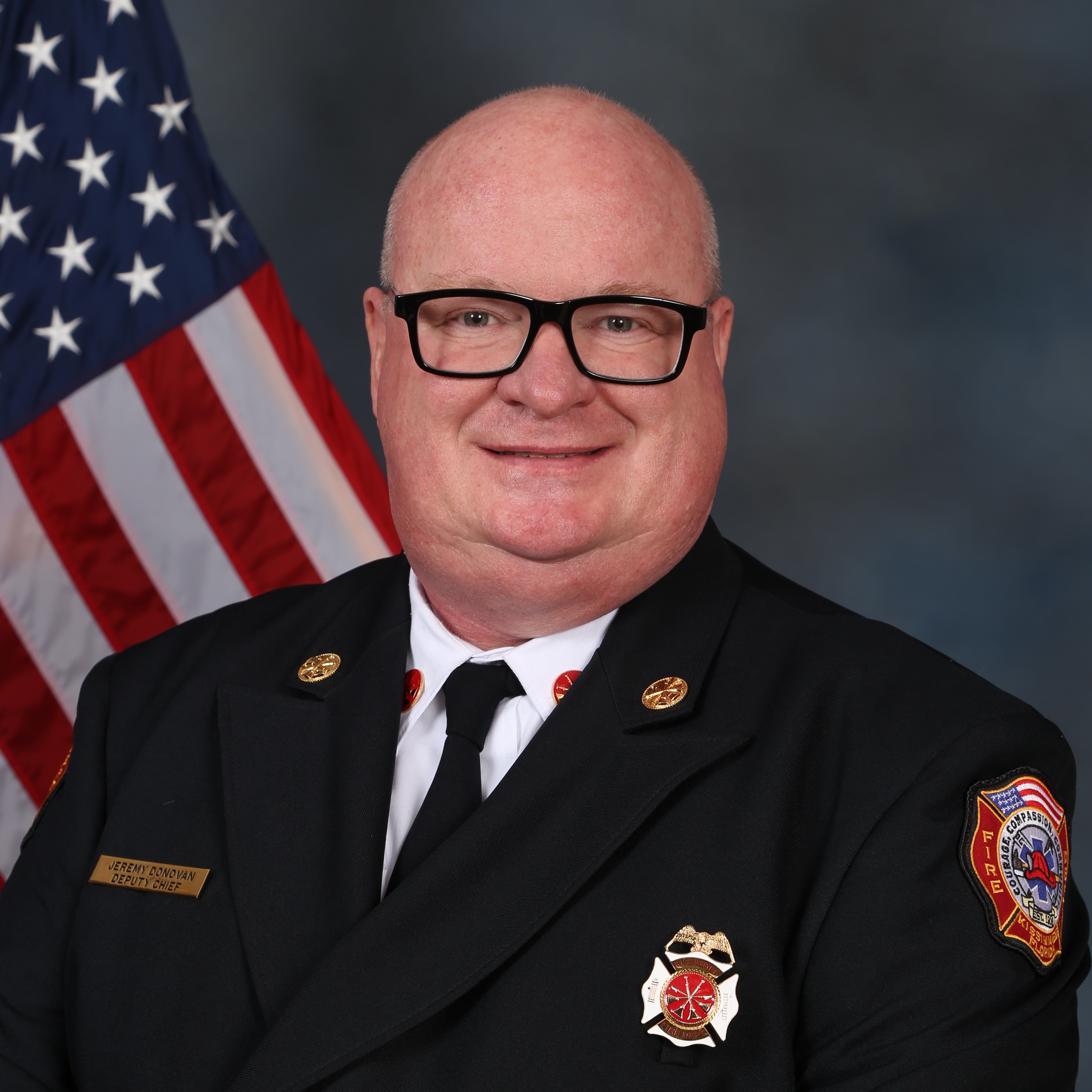 This is a photo of Kissimmee Fire Department Deputy Fire Chief Jeremy Donovan