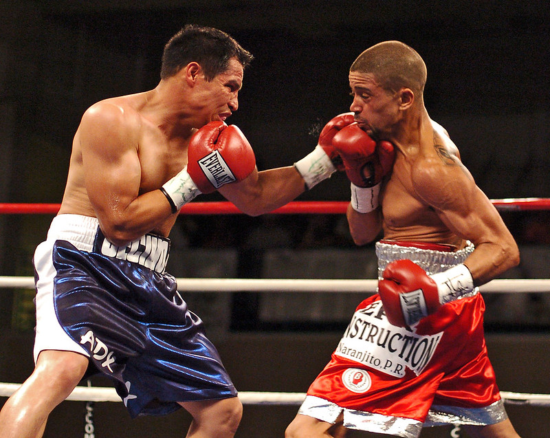 This is a photo of a boxing match at the Kissimmee Civic Center