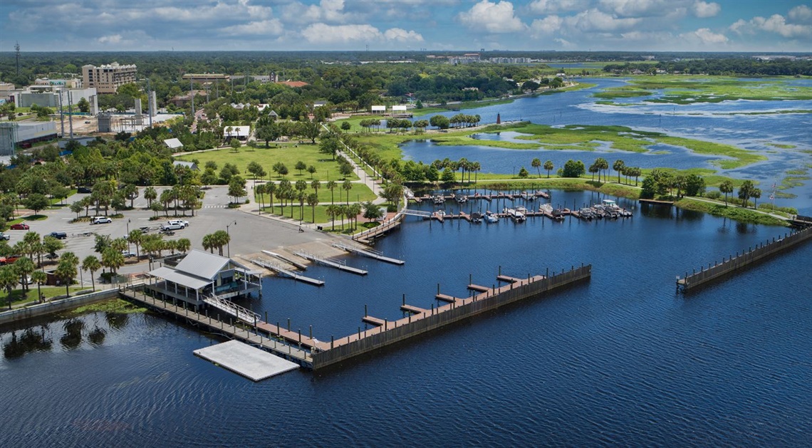 Drone photo of Big Toho Marina in Kissimmee