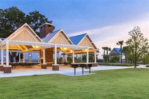 This is a photo of a pavilion at Kissimmee Lakefront Park