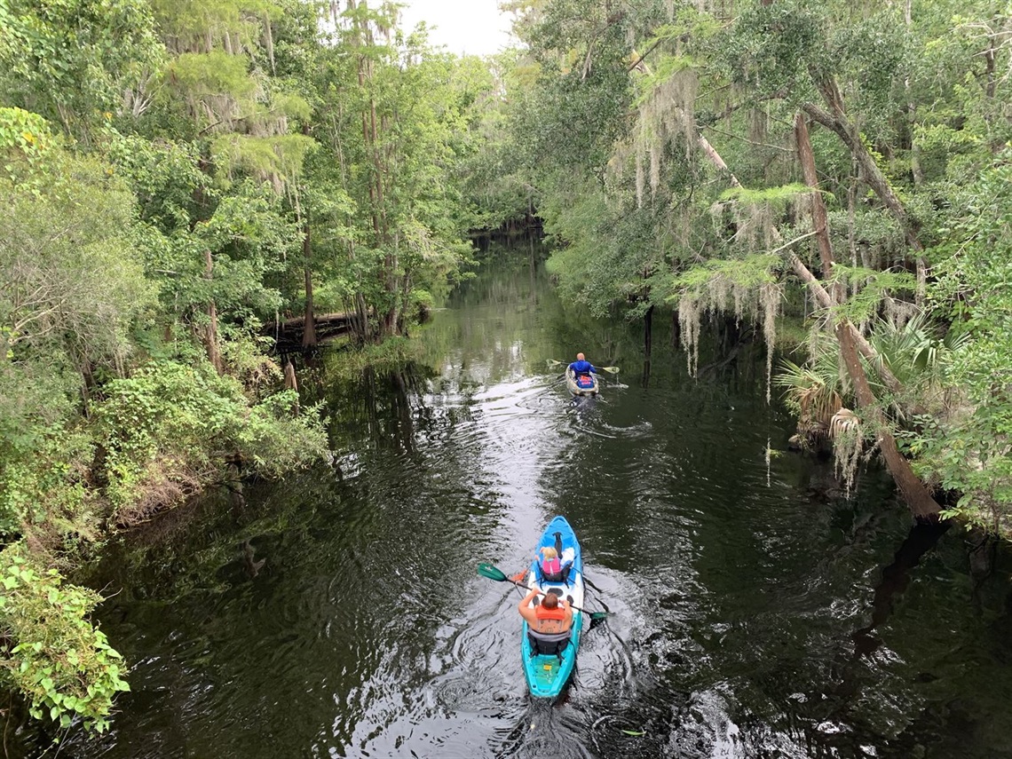 Photo of kayaks in Shingle Creek Regional Park in Kissimmee