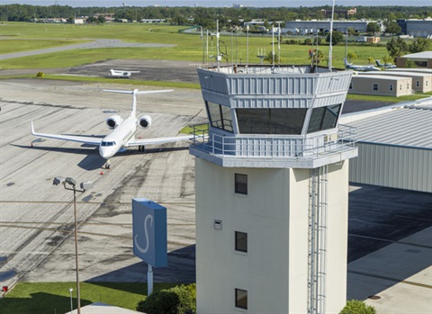 This is a photo of the airport tower at Kissimmee Gateway Airport