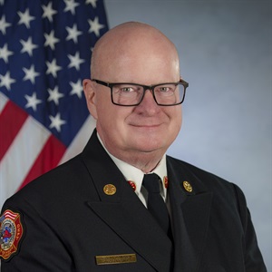 This is a photo of Kissimmee Fire Department Deputy Fire Chief Jeremy Donovan